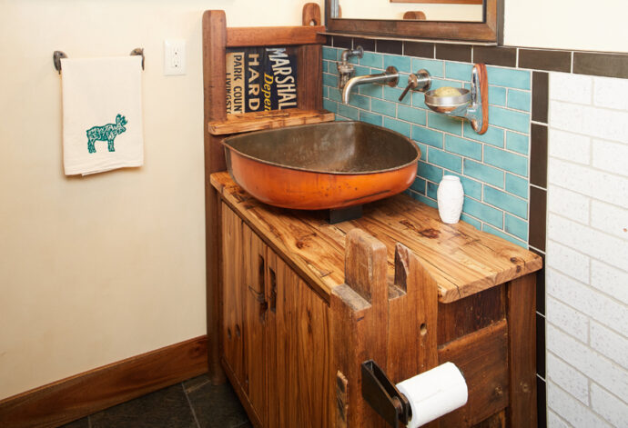 Story Mill Remodel with repurposed metal sink