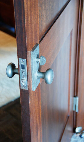 Mahogany Craftsmen Style Pocket Doors