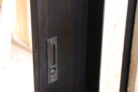 Blackened Steel Pocket Doors