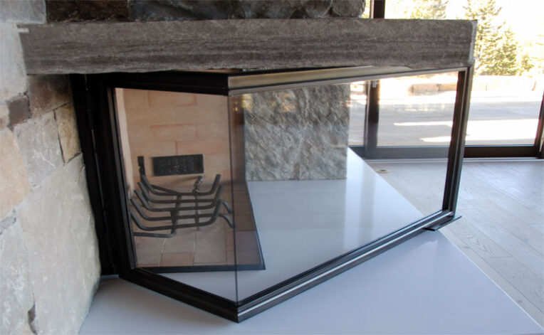 The "L" Shaped Fireplace Door