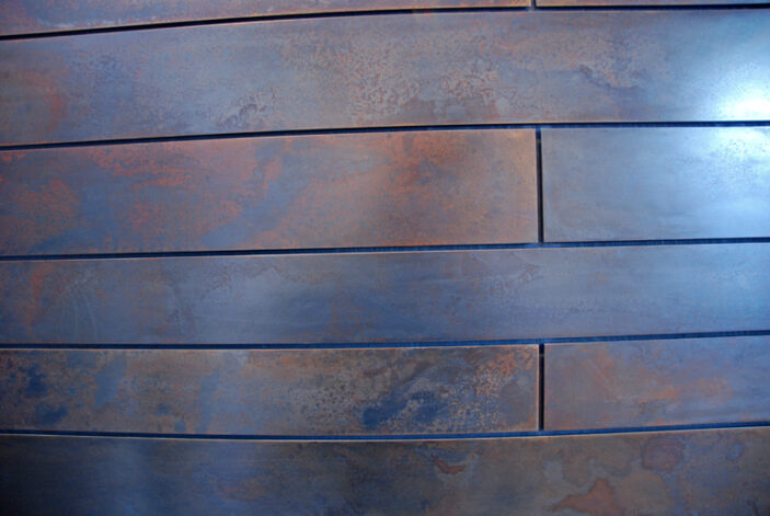 Brandner Design Antique Brown Black Steel Floating Wall Panels