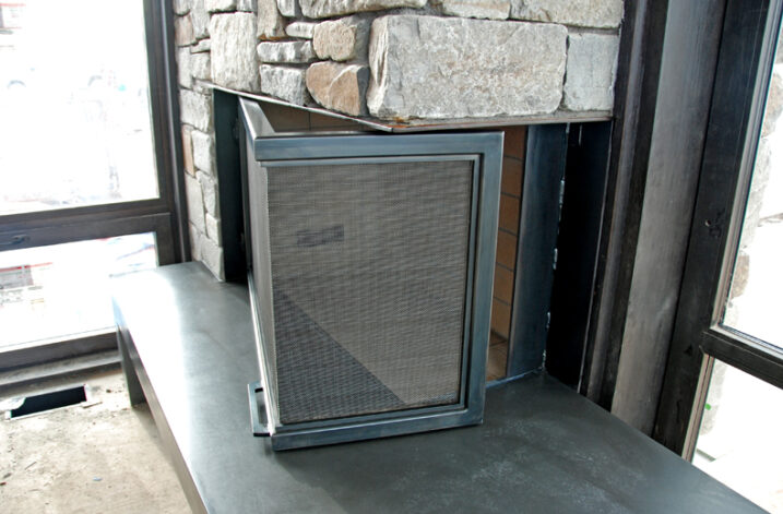 The "L" Shaped Fireplace Screen