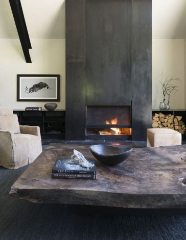 Brandner Design Indian Springs Blackened Steel Guillotine Fireplace