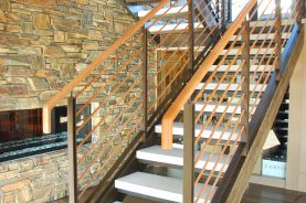 Leather Wrapped Stair Railings
