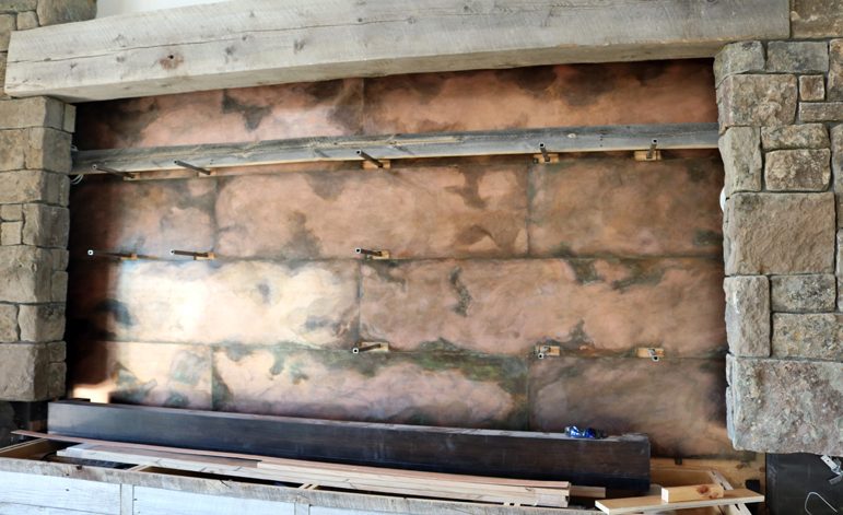 Brandner Design Burnt Copper Steel Wall Panels