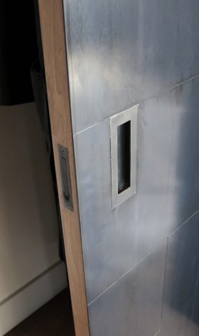 Lone Peak modern industrial Pocket Door