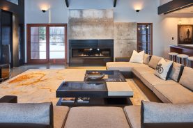 Brandner Design Rockcress Guest House Fireplace