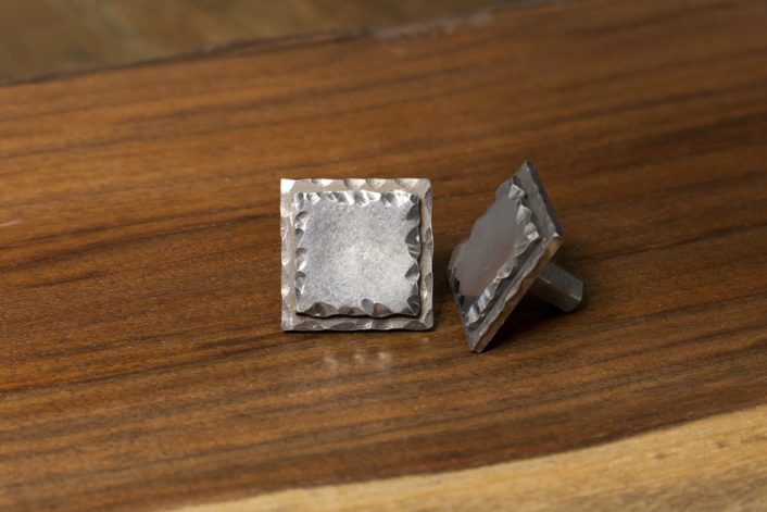 Double Square Hammered Knob
