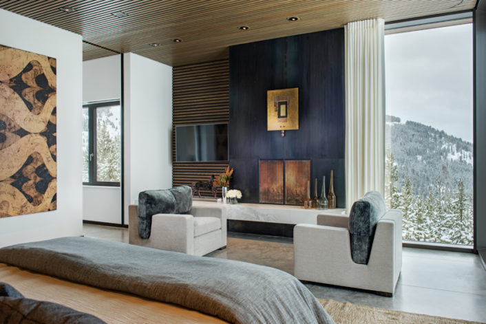 Brandner Design Blackened Hot Rolled Fireplace Surround