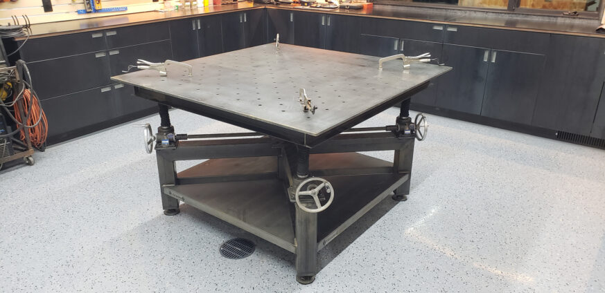 Welding Crank Table with 12" of adjustable height