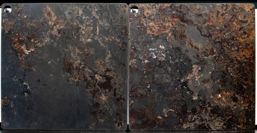 Black Etched Stainless Steel Patina Finish by Brandner Design