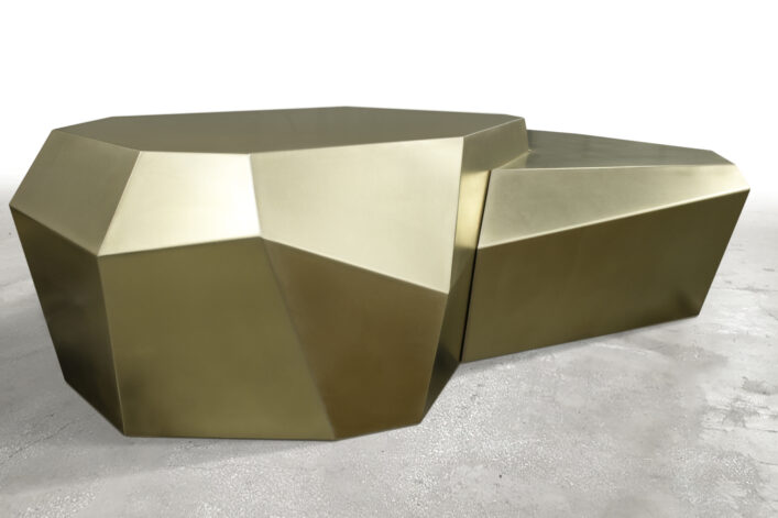Brass Geo Table by Brandner Design