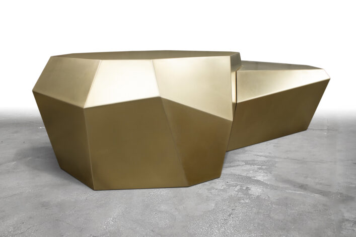 Brass Geo Table by Brandner Design