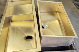 Undermount brass sinks
