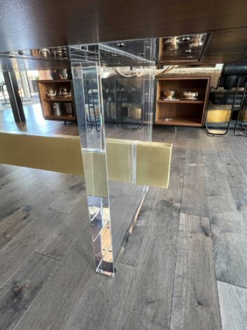 Brass Beam and Acrylic Table