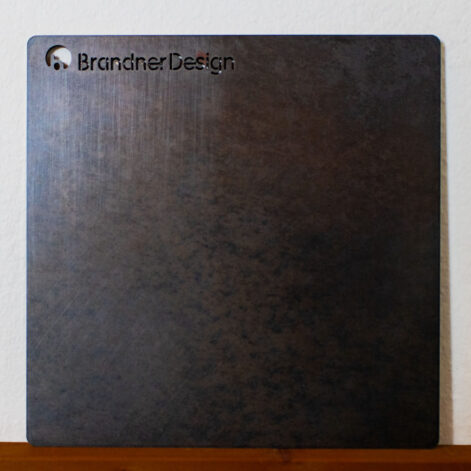 Weathered Black and Bronze stainless steel finish by Brandner Design